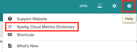 metrics dictionary