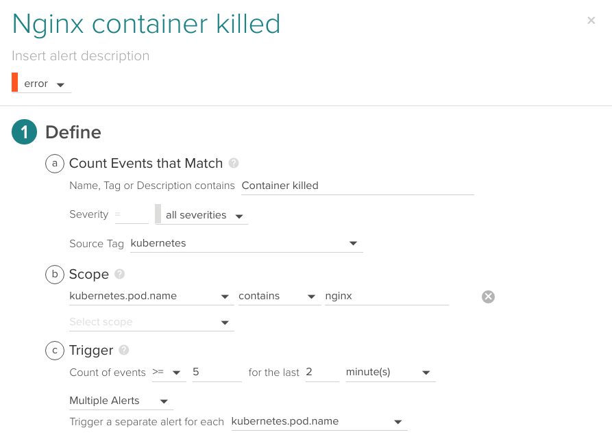 Container killed