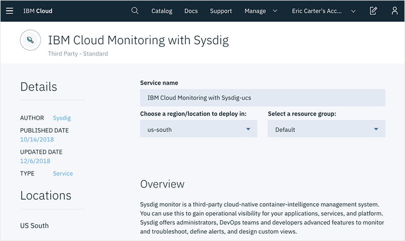 IBM Cloud monitoring with Sysdig