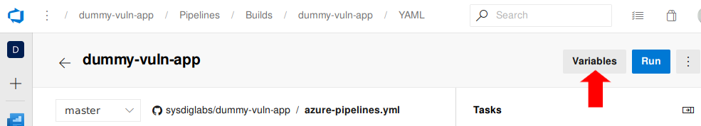 Setting up a variable in Azure Pipelines