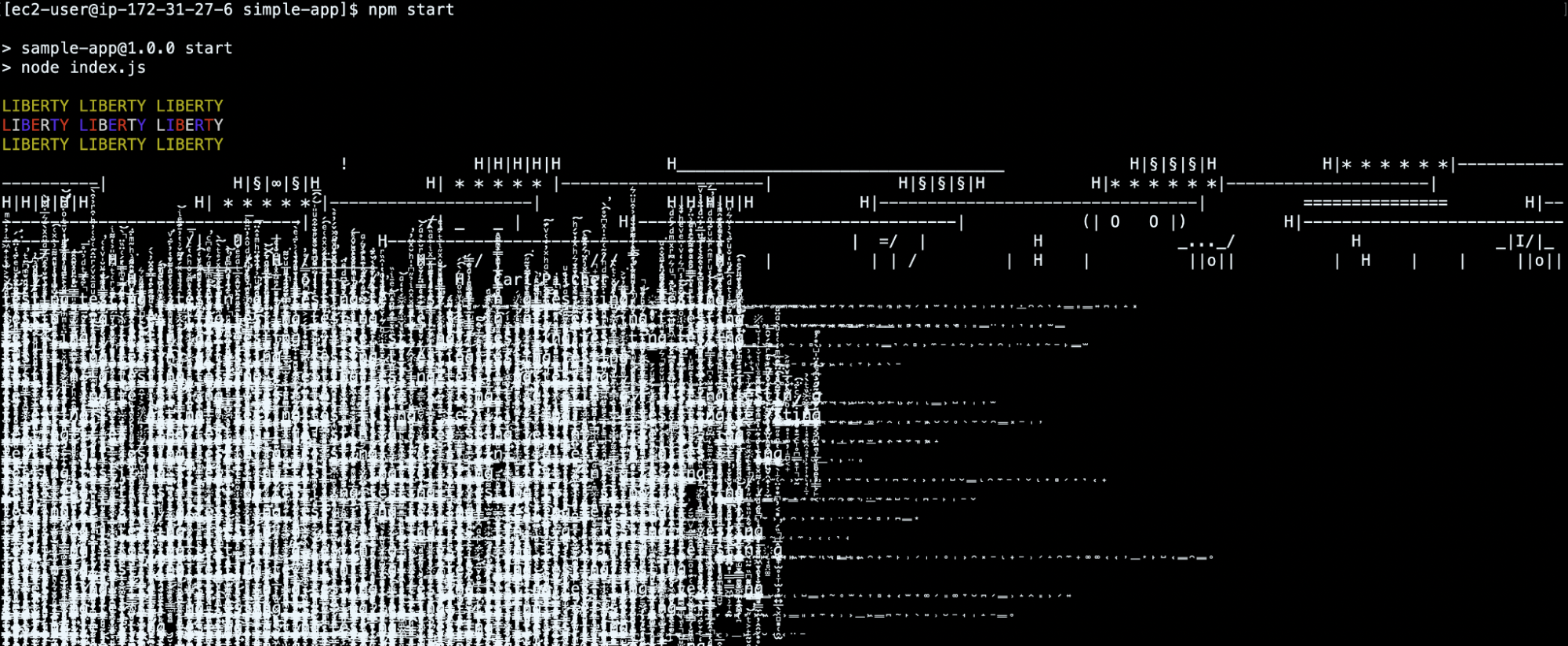 Example colors.js malicious behavior 