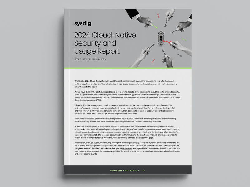 Sysdig 2024 Cloud-Native Security and Usage Executive Summary