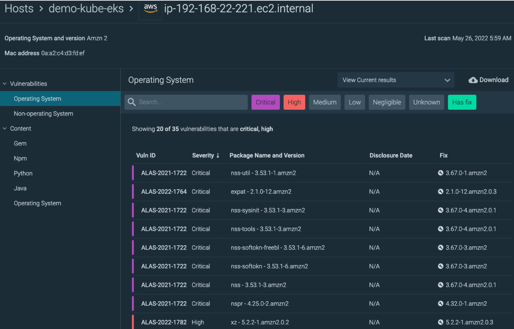 Vulnerability Details EC2 Security