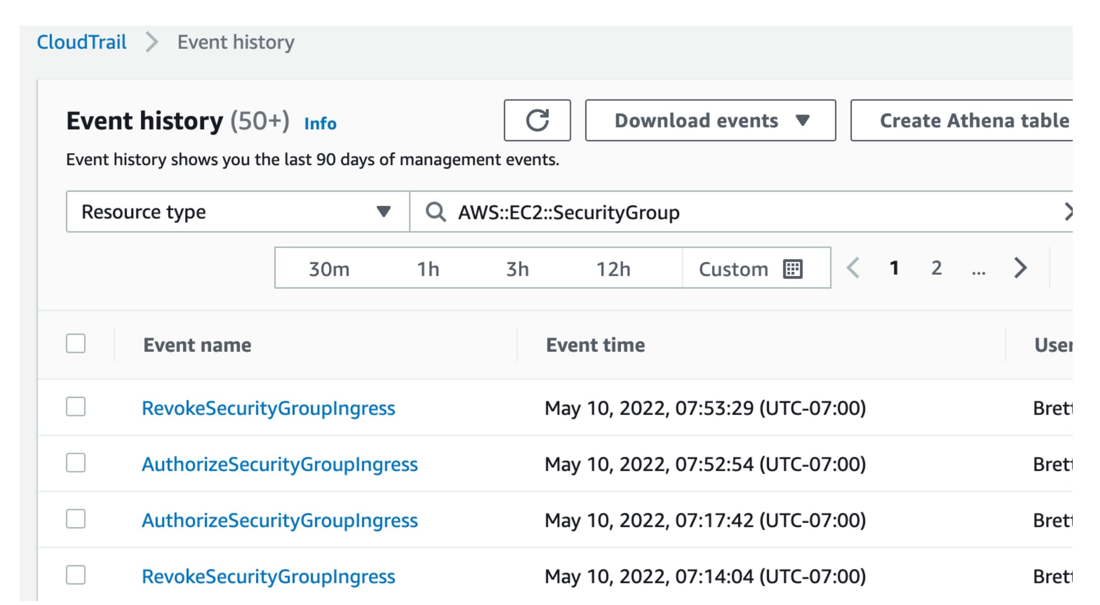 CloudTrail has the right information