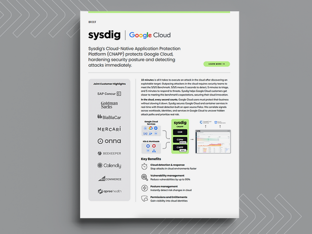 Google Cloud and Sysdig partner brief