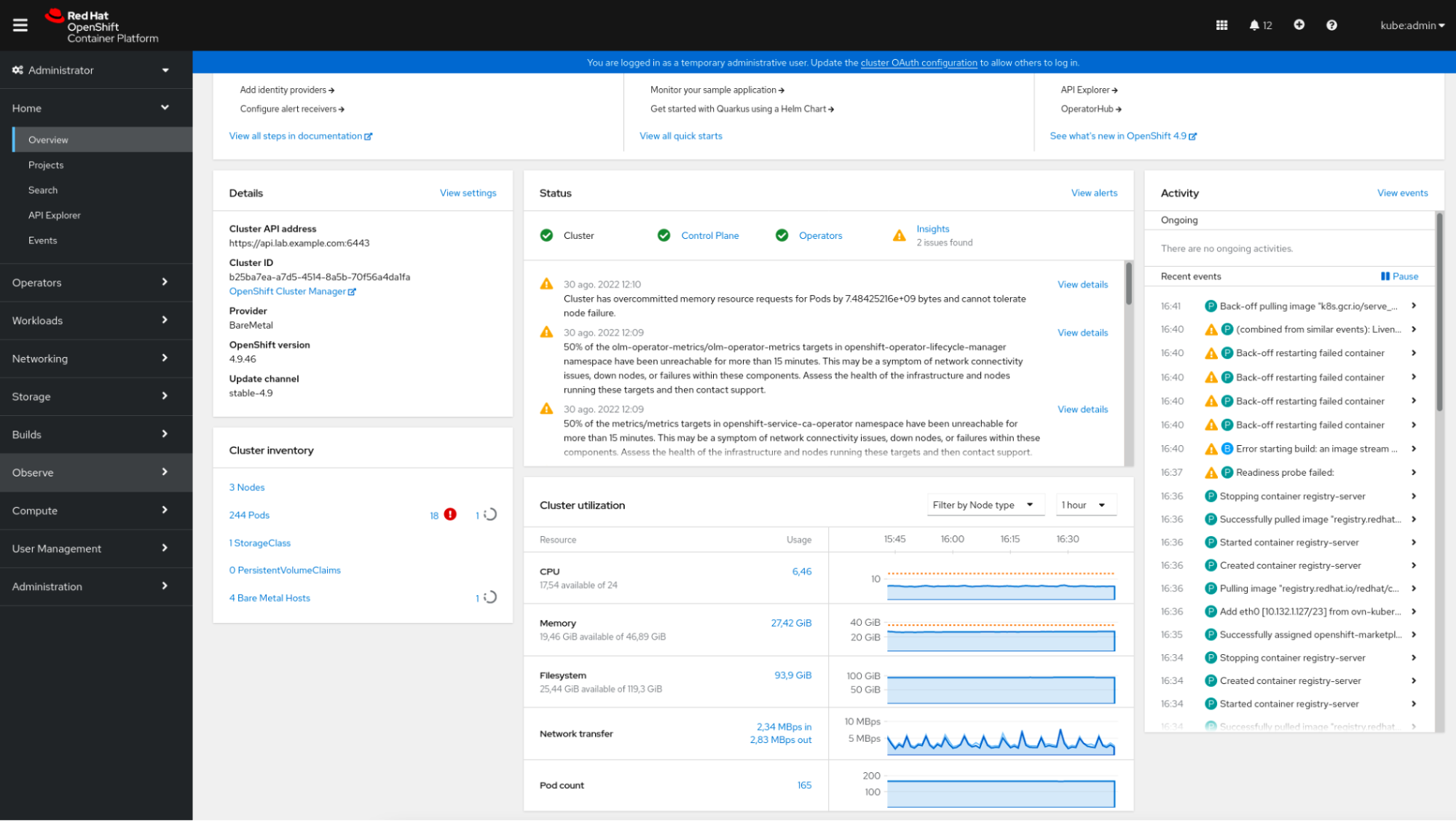 OpenShift console