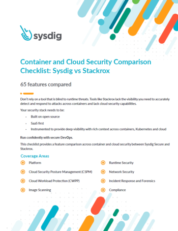 Container Security Comparison Checklist: Sysdig vs StackRox